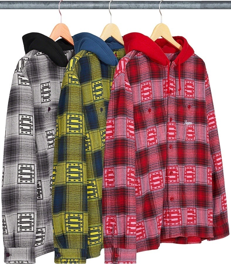 Hooded Shadow Plaid Shirt